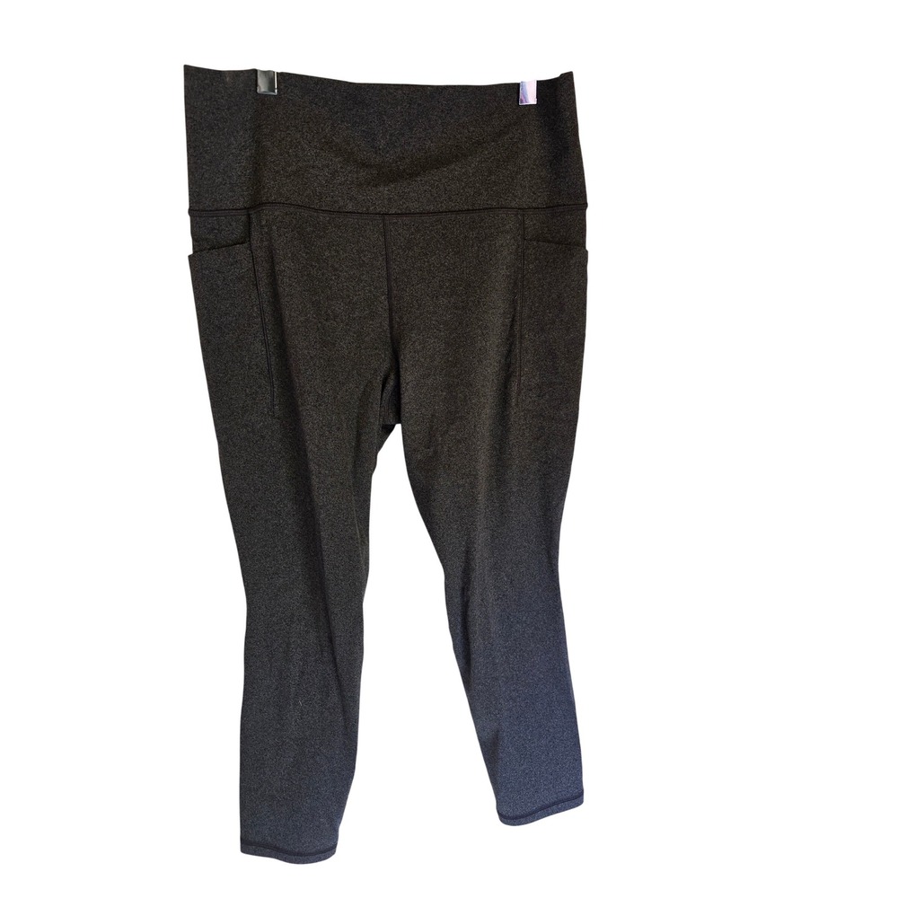 Athleta Salutation Stash Pocket II 7/8 Tight Grey Heathered Leggings Womens L